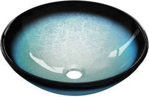 Mexen Mira lavabo de vidrio sobre encimera 42 x 42 cm, azul - 24124247