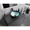 Mexen Mira glazen opbouw waskom 42 x 42 cm, blauw - 24124247