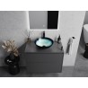 Mexen Mira glazen opbouw waskom 42 x 42 cm, blauw - 24124247