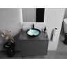 Mexen Mira lavabo en verre à poser 42 x 42 cm, bleu - 24124247