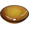 Mexen Mira Glaswaschbecken für die Arbeitsplatte 42 x 42 cm, gold - 24124250