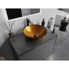 Mexen Mira Glaswaschbecken für die Arbeitsplatte 42 x 42 cm, gold - 24124250
