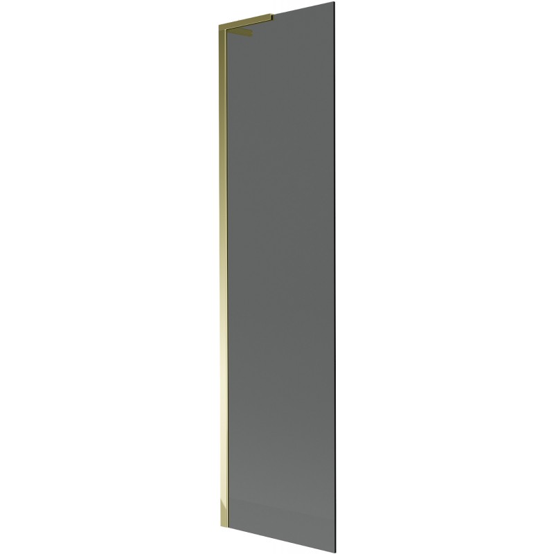 Mexen Next L Badewannenfaltwand 1-flügelig 50 x 150 cm, graphit, gold - 895-050-000-03-40-50