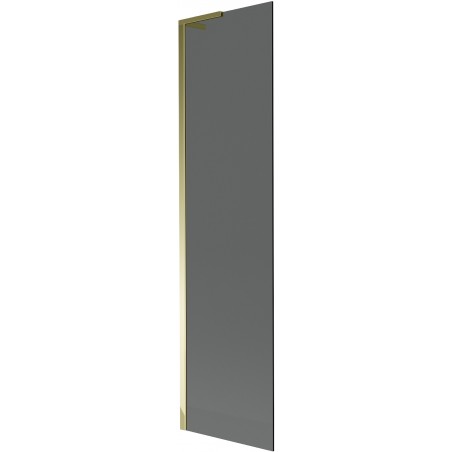 Mexen Next L Badewannenfaltwand 1-flügelig 50 x 150 cm, graphit, gold - 895-050-000-03-40-50