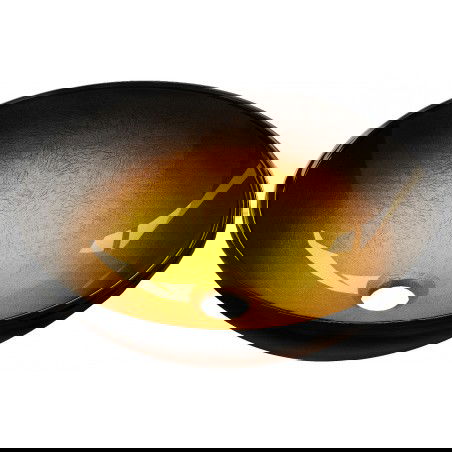 Mexen Mira γυάλινος επιτραπέζιος νιπτήρας 42 x 42 cm, σκούρο χρυσό - 24124251