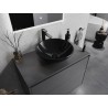 Mexen Mira lavabo de vidrio sobre encimera 42 x 42 cm, negro - 24124270
