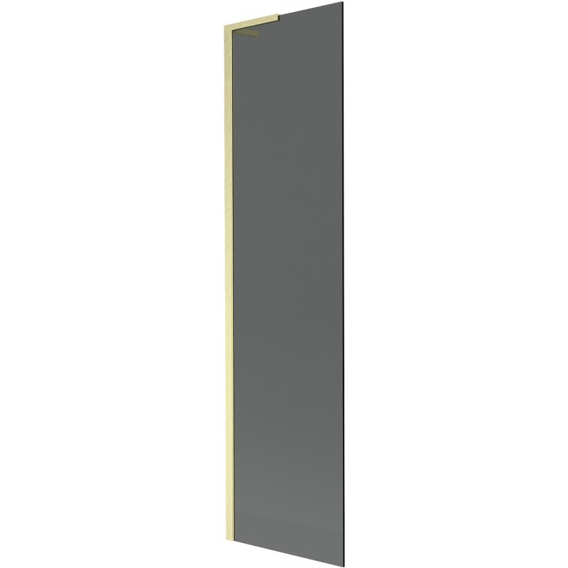 Mexen Next L Badewannen-Abtrennung 1-flügelig 50 x 150 cm, grafit, gebürstet gold - 895-050-000-03-40-55