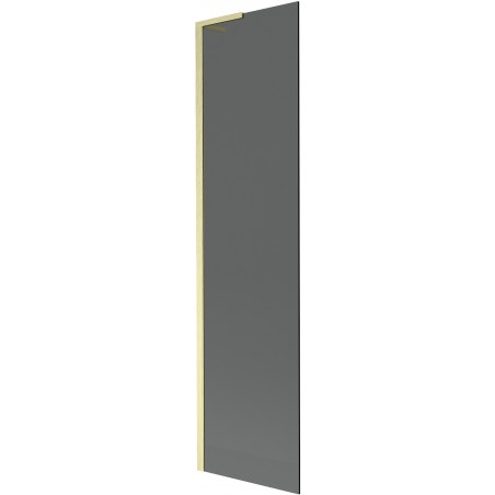 Mexen Next L Badewannen-Abtrennung 1-flügelig 50 x 150 cm, grafit, gebürstet gold - 895-050-000-03-40-55