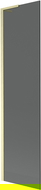 Mexen Next L badwand één vleugel 50 x 150 cm, grafiet, geborsteld goud - 895-050-000-03-40-55