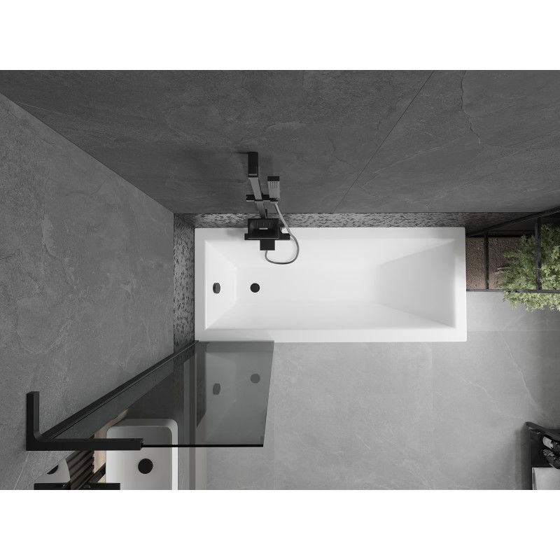 Mexen Next L badwand vouwdeur 1-delig 50 x 150 cm, grafiet, zwart - 895-050-000-03-40-70