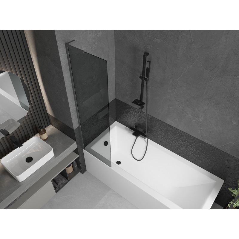 Mexen Next L jednokrilni paravan za kadu 50 x 150 cm, grafit, gun metal - 895-050-000-03-40-95