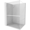Mexen Kioto+ Duschwand mit Walk-In-Regal 95 x 200 cm, transparent, weiß - 800-095-121-20-00