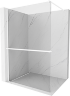 Mexen Kioto+ douchewand met plank Walk-in 120 x 200 cm, transparant, wit - 800-120-121-20-00