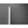Mexen Kioto+ mampara de ducha con estante Walk-in 130 x 200 cm, escarcha, blanco - 800-130-121-20-30