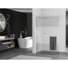 Mexen Kioto+ paroi de douche avec étagère Walk-in 120 x 200 cm, transparent/opaque, blanc - 800-120-121-20-35