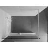 Mexen Kioto+ paroi de douche avec étagère Walk-in 120 x 200 cm, transparent/opaque, blanc - 800-120-121-20-35