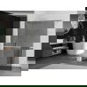 Mexen Kioto+ Duschwand mit Halterung Walk-in 100 x 200 cm, graphit, weiß - 800-100-121-20-40