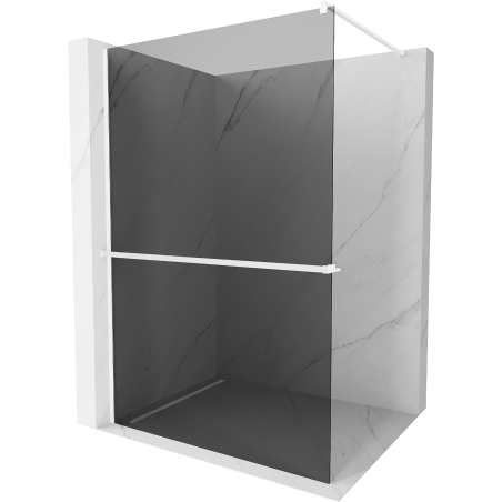 Mexen Kioto+ shower panel with shelf Walk-in 120 x 200 cm, graphite, white - 800-120-121-20-40