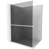 Mexen Kioto+ Duschmauer mat enger Regal Walk-in 130 x 200 cm, grafit, wäiss - 800-130-121-20-40