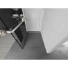 Mexen Kioto+ paroi de douche avec étagère Walk-in 140 x 200 cm, motif noir, blanc - 800-140-121-20-70