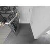Mexen Kioto+ Duschwand mit Walk-in Regal 110 x 200 cm, weißes Muster, weiß - 800-110-121-20-85