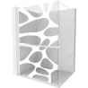 Mexen Kioto+ Duschwand mit Regal Walk-in 80 x 200 cm, weiße Welle, weiß - 800-080-121-20-97