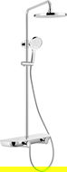 Mexen Axis ensemble douche apparent avec pomme de douche et mitigeur, chrome/blanc - 78112-20