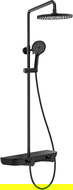 Mexen Axis Aufputz-Duschset mit Regendusche und Armatur, schwarz - 78112-70
