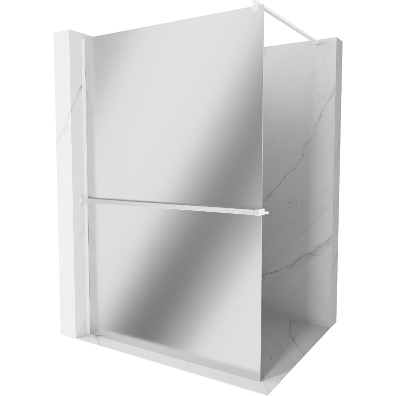 Mexen Kioto+ douchewand met plank Walk-in 80 x 200 cm, spiegel, wit - 800-080-121-20-50