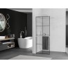Mexen Kioto+ dušisein riiuliga Walk-in 70 x 200 cm, must ruudustik, valge - 800-070-121-20-77