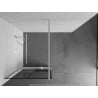 Mexen Kioto+ paroi de douche avec étagère Walk-in 90 x 200 cm, grille noire, blanche - 800-090-121-20-77