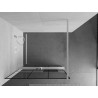 Mexen Kioto+ ścianka prysznicowa z półką Walk-in 100 x 200 cm, czarna kratka, biała - 800-100-121-20-77