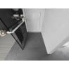 Mexen Kioto+ paroi de douche avec étagère Walk-in 140 x 200 cm, motif noir, blanc - 800-140-121-20-77