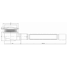 Mexen siphon pour receveur de douche avec décanteur, doré - 49000-50