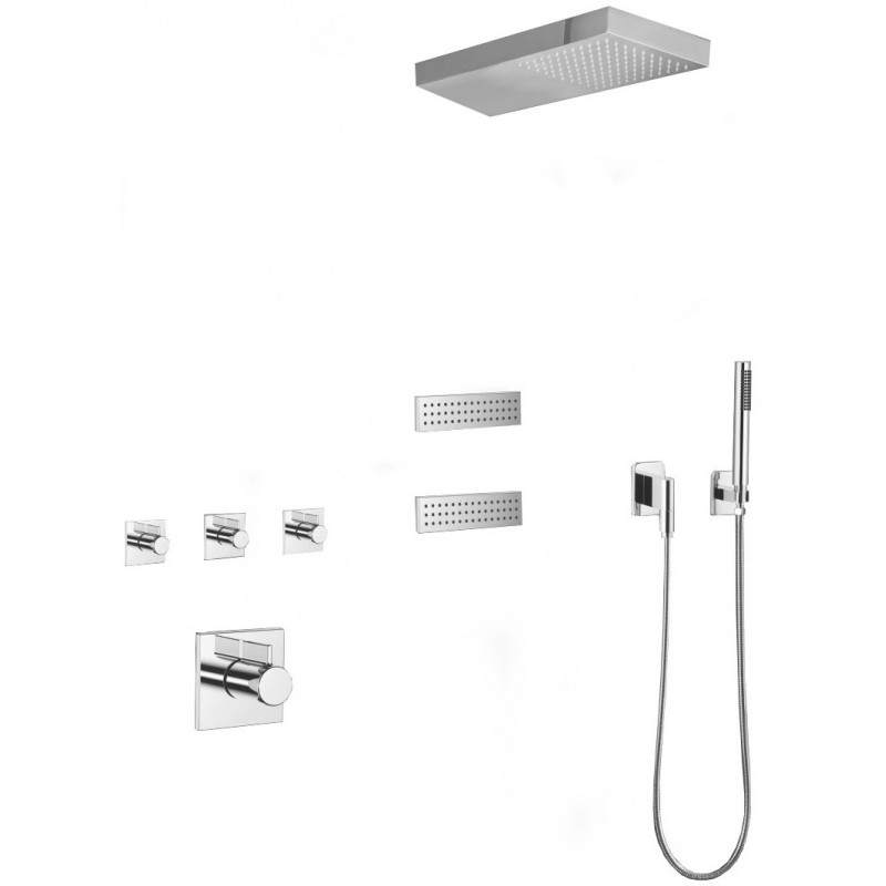 Mexen Fall inbyggd duschset, krom - 7602-04-00