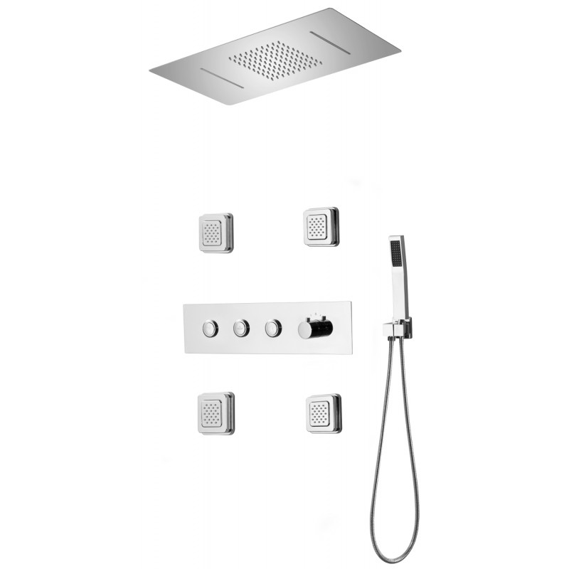 Mexen Soler conjunto de chuveiro embutido, cromado - 7601-04-00