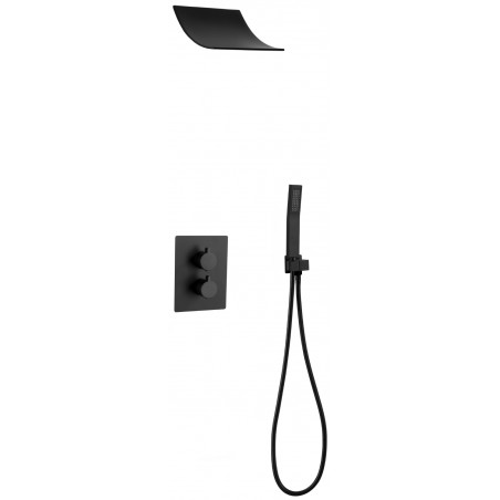 Mexen Salto concealed shower set, black - 7604-02-70