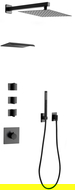 Mexen Boka Unterputz-Duschset, schwarz - 7603-03-70