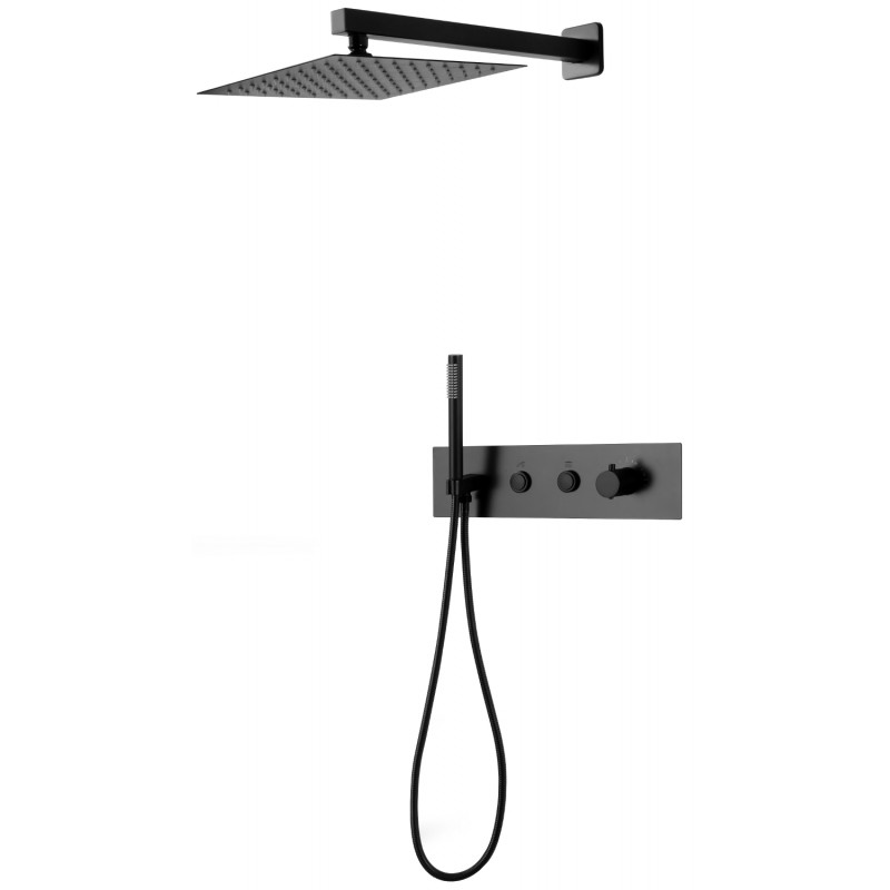 Mexen Azul ensemble de douche encastré, noir - 7629-03-70