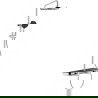 Mexen Axis opbouw douche set met regendouche en kraan, chroom/zwart - 78112-71