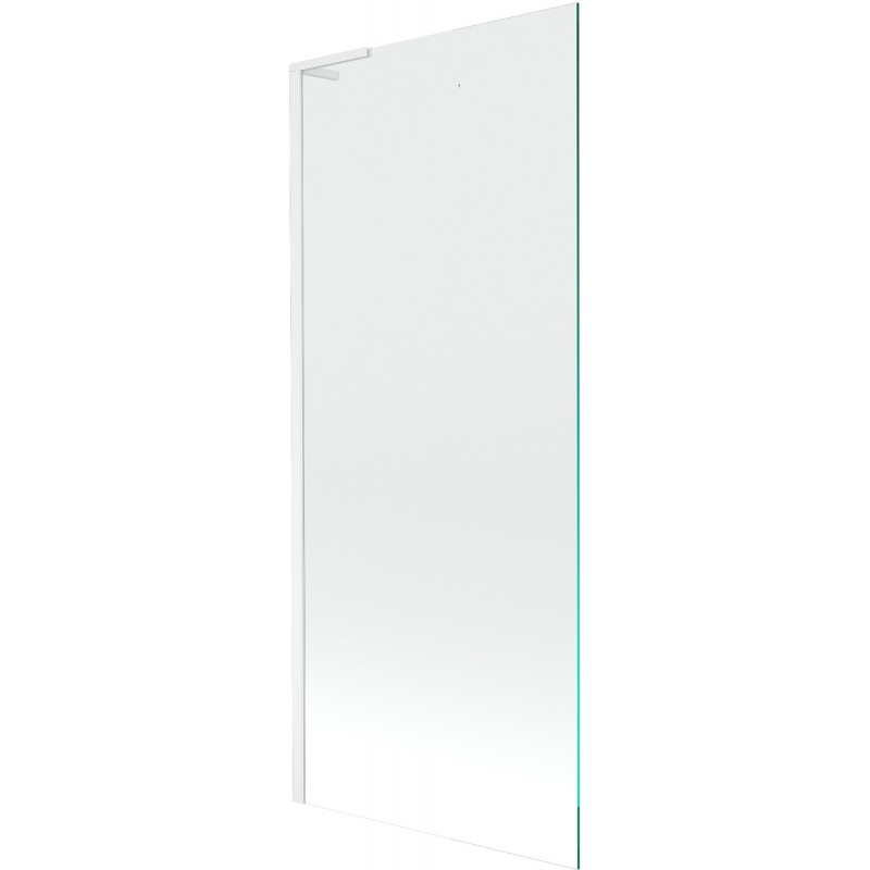 Mexen Next L badwand 1-delig 80 x 150 cm, transparant, wit - 895-080-000-03-00-20