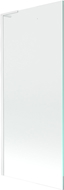 Mexen Next L Badewannenabtrennung 1-flügelig 80 x 150 cm, transparent, weiß - 895-080-000-03-00-20
