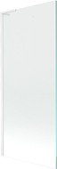 Mexen Next L badwand 1-delig 80 x 150 cm, transparant, wit - 895-080-000-03-00-20