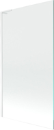 Mexen Next L Bath Screen 1-Leaf 100 x 150 cm, Transparent, White - 895-100-000-03-00-20