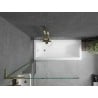 Paroi de baignoire en verre Mexen Next L 1-volet 90 x 150 cm, transparent, dorée - 895-090-000-03-00-50