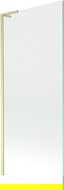 Mexen Next L badwand 1-delig 80 x 150 cm, transparant, goud geborsteld - 895-080-000-03-00-55