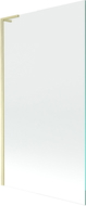 Mexen Next L Bath Screen Single-Panel 100 x 150 cm, Transparent, Brushed Gold - 895-100-000-03-00-55