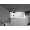 Mexen Next L Bath Screen 1-Panel 60 x 150 cm, Transparent, Rose Gold - 895-060-000-03-00-60