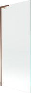 Mexen Next L badwand scherm 1-delig 80 x 150 cm, transparant, roze goud - 895-080-000-03-00-60