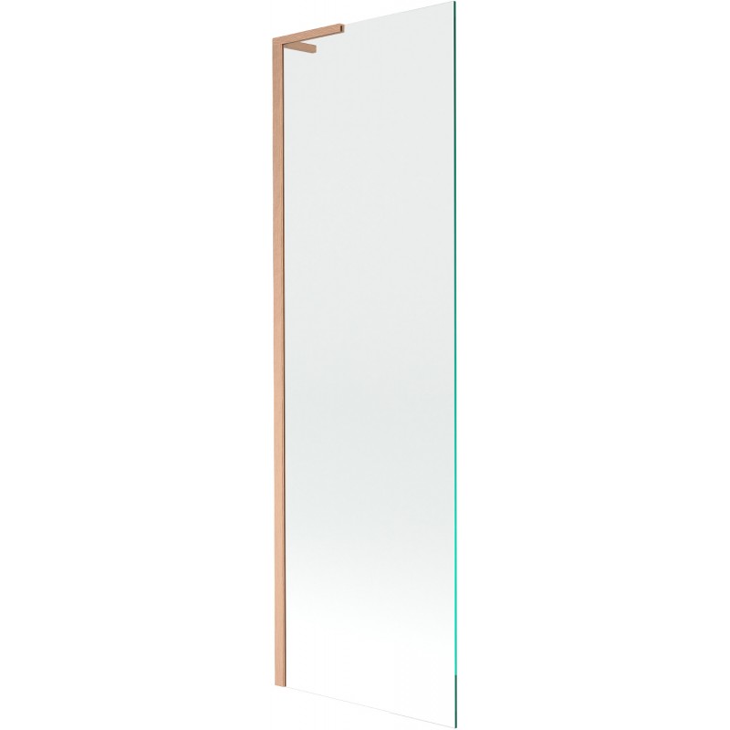 Mexen Next L Badewannenabtrennung 1-flügelig 60 x 150 cm, transparent, gebürstetes Kupfer - 895-060-000-03-00-65